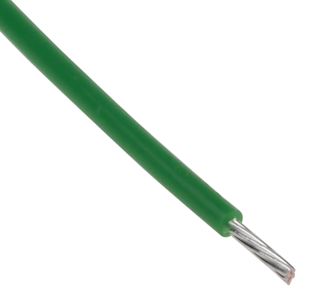 Produktfoto 1 von RS PRO Einzeladerleitung 0,22 mm², 24 AWG 100m Grün PTFE isoliert Ø 1.2mm 7/0,2 mm Litzen