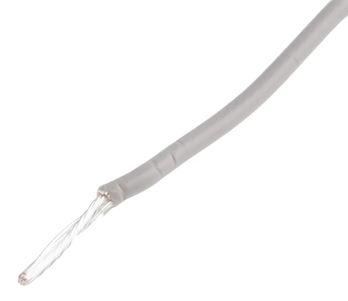 Produktfoto 1 von RS PRO Einzeladerleitung 0,6 mm², 20 AWG 100m Grau PTFE isoliert Ø 1.35mm 19/0,2 mm Litzen