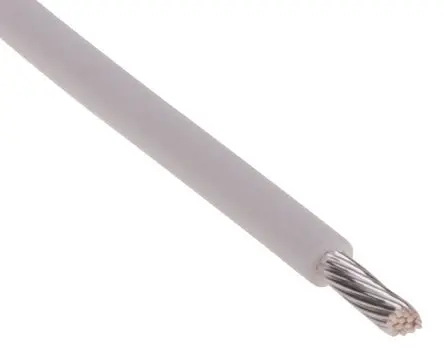 Produktfoto 1 von RS PRO Schaltdraht 0.6 mm², 20 AWG 100 m Weiß Ø 1.6 mm 19 Litzen Polytetrafluorethylen