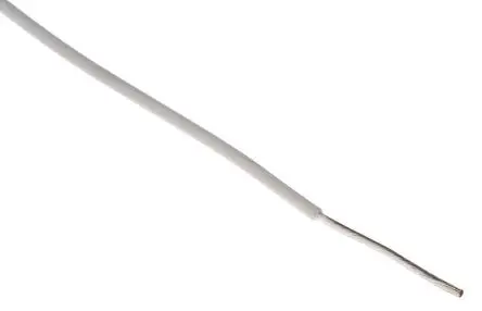 Produktfoto 1 von RS PRO Schaltdraht 0.34 mm², 22 AWG 100 m Weiß Ø 1.35 mm 19 Litzen Polytetrafluorethylen