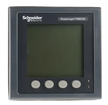 Produktfoto 1 von Schneider Electric PM5000 Energiemessgerät LCD 92 mm x 92 mm Digital / 3-phasig 1 Ausg. Impulsausgang