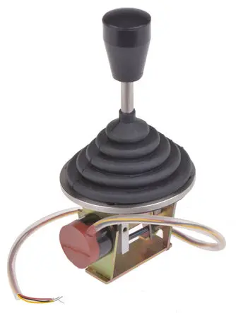 Produktfoto 1 von RS PRO Joysticksteuerung, 1-Achsen Potenziometrische Einfachachse / 10 mA (Kurzzeitiger Schleiferstrom), IP 64 Griff