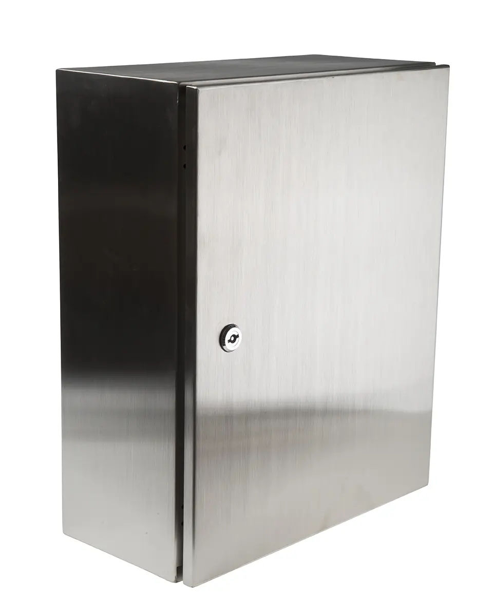 Produktfoto 1 von RS PRO Edelstahl 304 Wandanschlusskasten farblos IP66, HxBxT 500 mm, 400 mm x 200 mm