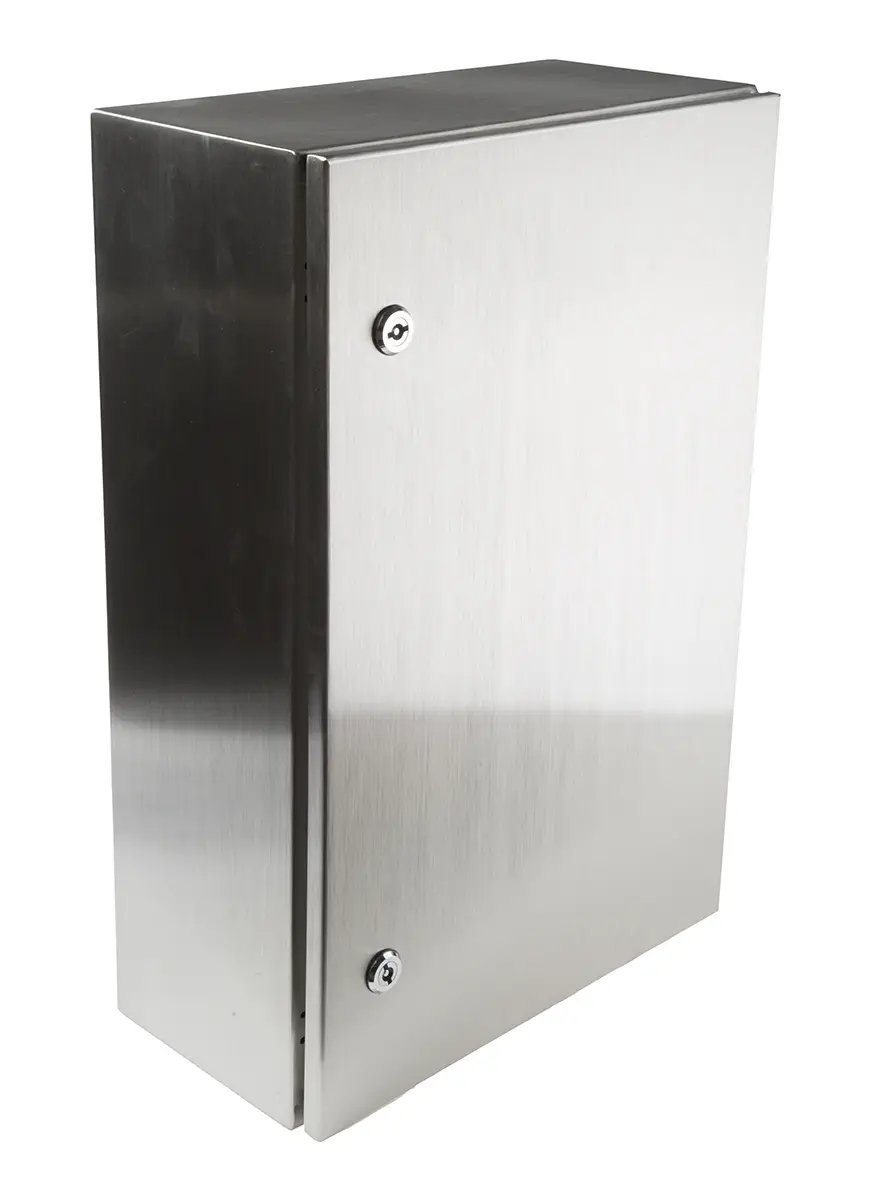 Produktfoto 1 von RS PRO Edelstahl 304 Wandanschlusskasten farblos IP66, HxBxT 600 mm, 400 mm x 200 mm