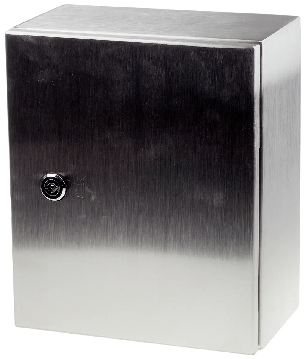 Produktfoto 1 von RS PRO Edelstahl 304 Wandanschlusskasten farblos IP66, HxBxT 300 mm, 250 mm x 150 mm
