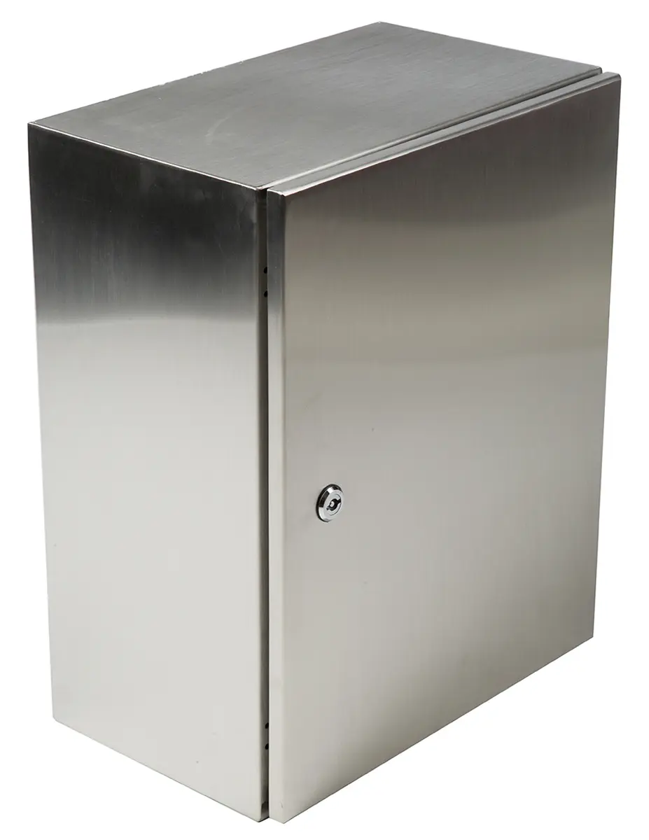 Produktfoto 1 von RS PRO Edelstahl 304 Wandanschlusskasten farblos IP66, HxBxT 360 mm, 240 mm x 150 mm