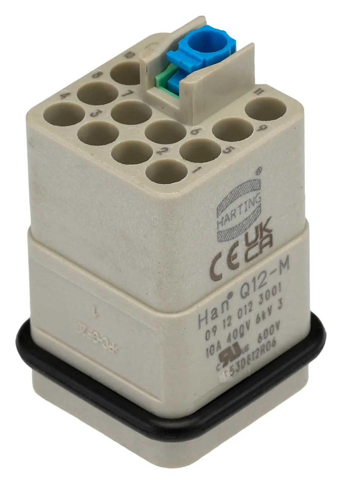 Produktfoto 1 von HARTING HAN Q Industrie-Steckverbinder Kontakteinsatz, 12-polig 10A Stecker, Crimp