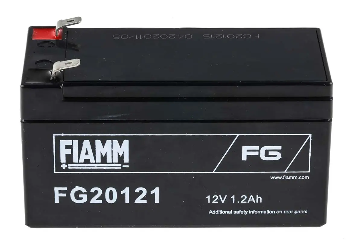 Produktfoto 1 von Fiamm Abgedichteter Bleiakku, 12V / 1.2Ah, Faston F1-Anschluss, 97 x 49 x 57mm