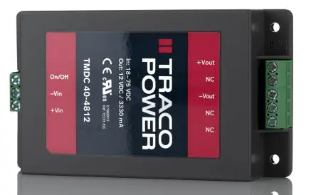 TRACOPOWER TMDC 40 DC/DC Konverter, 12V dc OUT 3330 mA Chassismontage 75V dc 2.5 kV dc -40 °C 85 °C