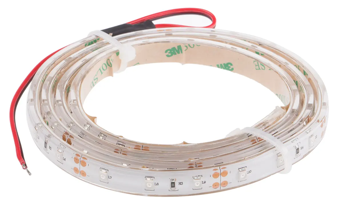 Produktfoto 1 von RS PRO LS LED-Streifen, Rot, 1 m x 10 mm 12V 60LEDs/M, 240 lm/m IP65 4.8 W/M
