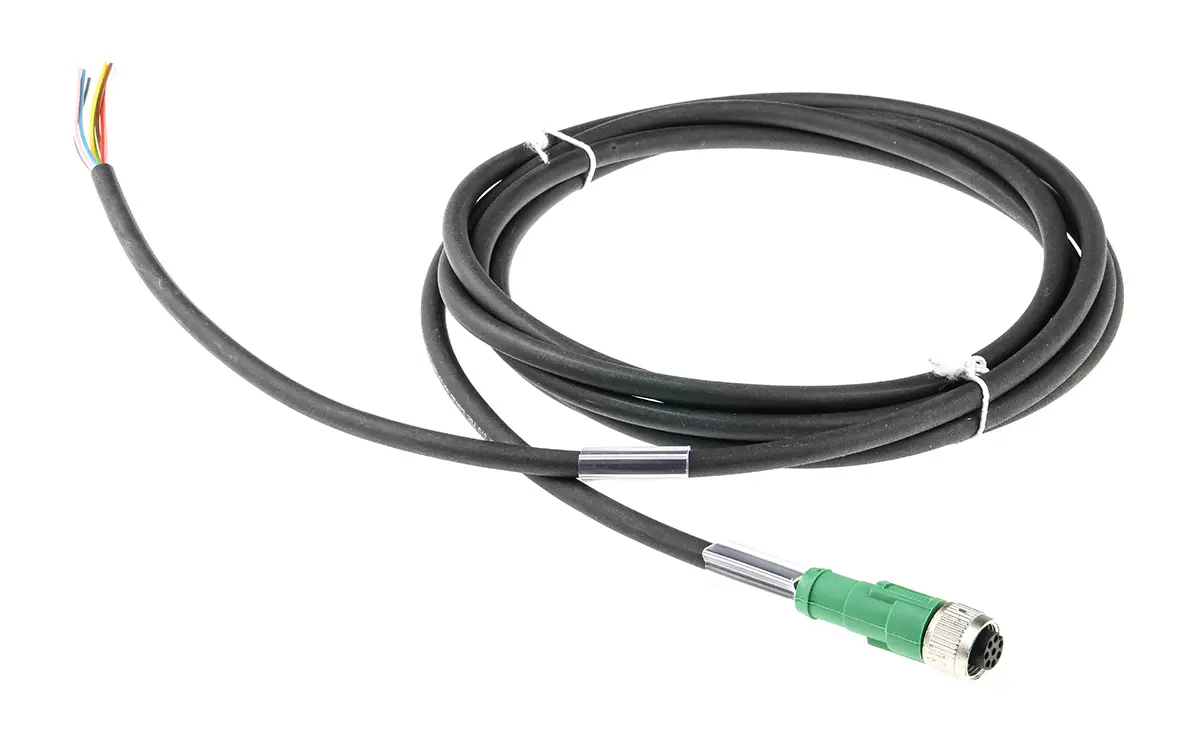 Produktfoto 1 von Phoenix Contact SAC-8P, 8-polig Sensor-Betätigungselementkabel, Gerade Buchse 8 / Nicht abgeschlossen Nicht