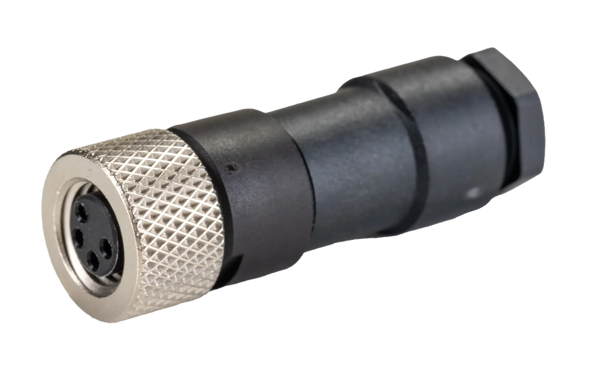 Produktfoto 1 von Phoenix Contact SACC 12 mm M8 Rundsteckverbinder Buchse 4-polig Buchse 4A Kabel IP40