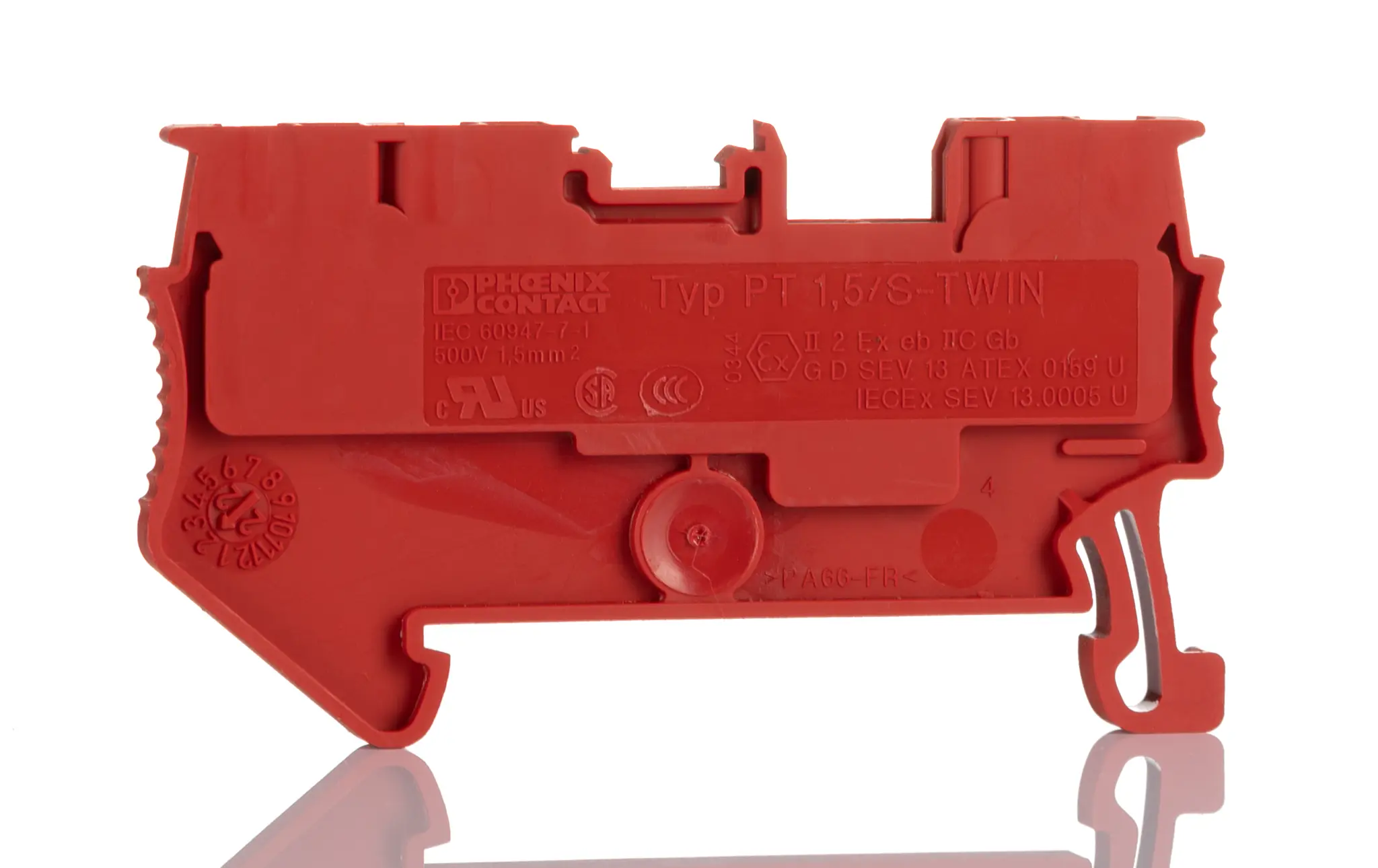 Produktfoto 1 von Phoenix Contact Reihenklemme Einfach Rot, 0.14 → 1.5mm²