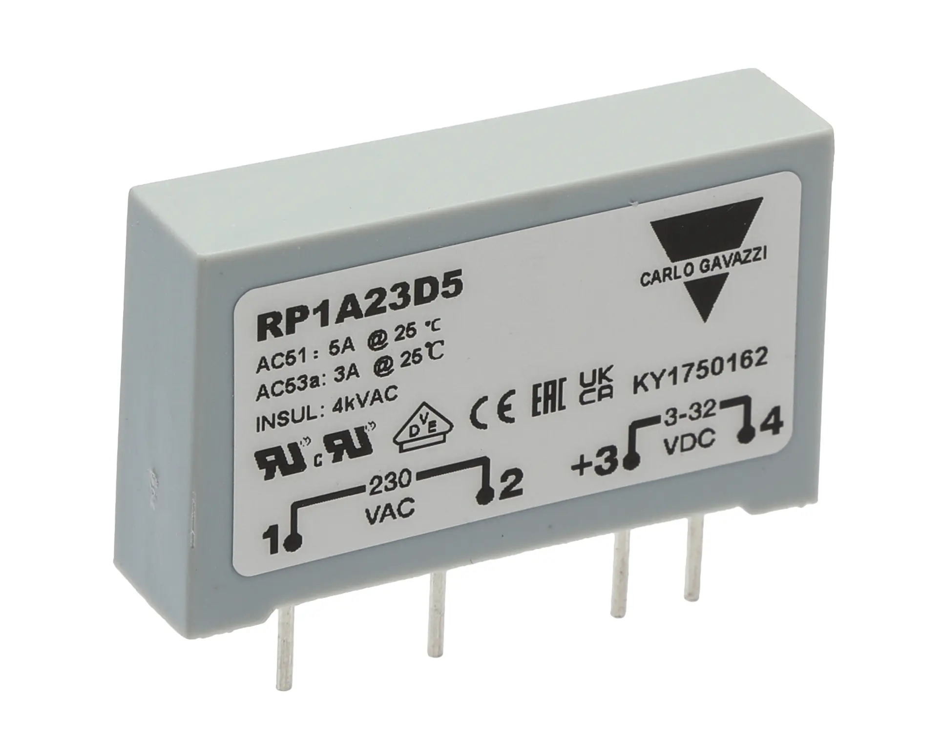 Produktfoto 1 von Carlo Gavazzi RP1 THT Halbleiterrelais AC 265 V ac / 5 A