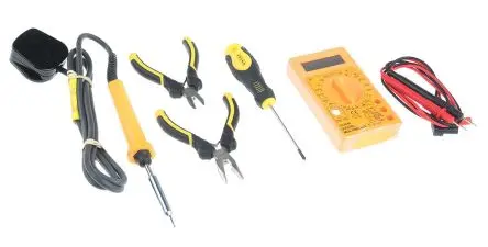 Produktfoto 1 von Antex Electronics 18W CS18 Elektrisch Entlötpumpe, Schraubendreher mit flacher Klinge, Paar Mini-Zangen, Lötkolben CS18