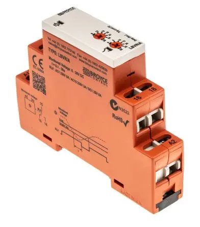 Produktfoto 1 von Broyce Control L Überwachungsrelais 3-phasig, 1-poliger Umschalter DIN-Hutschiene