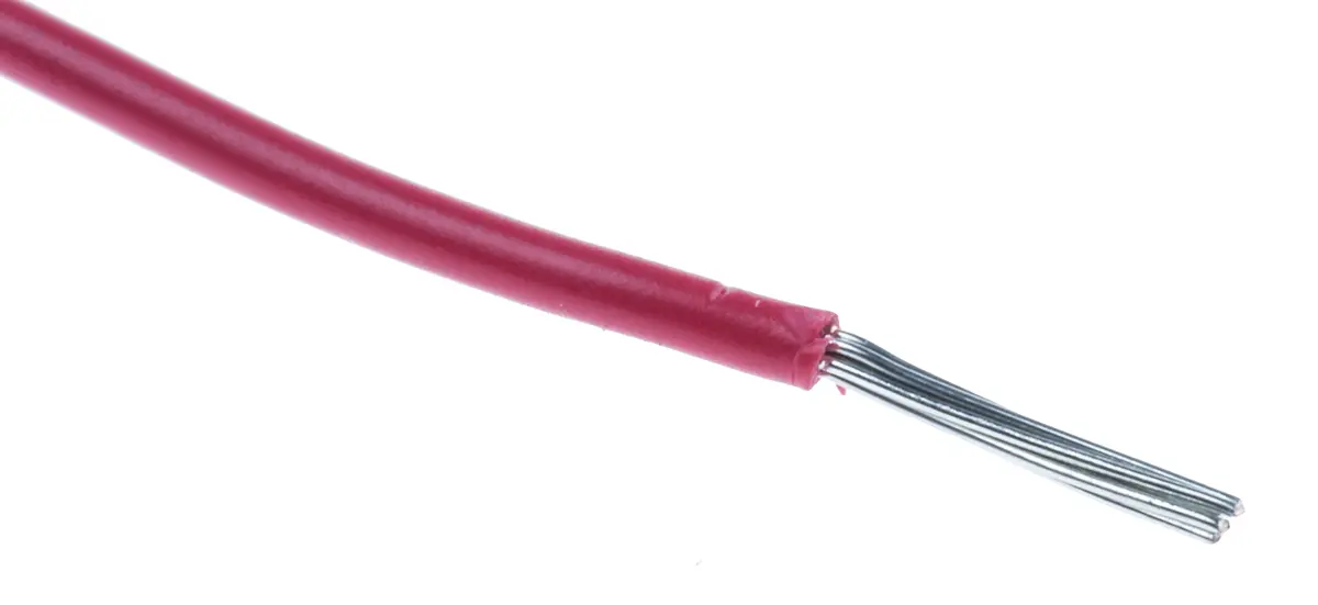 Produktfoto 1 von RS PRO Einzeladerleitung 0,34 mm², 22 AWG 250m Rot PVC isoliert Ø 1.45mm 7/0,25 mm Litzen