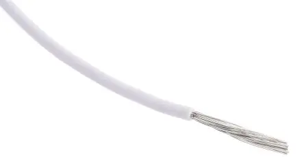 Produktfoto 1 von RS PRO KY30 Schaltdraht 0.6 mm², 20 AWG 100 m Weiß Ø 1.9 mm 19 Litzen Polyvinylchlorid