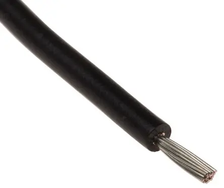 Produktfoto 1 von RS PRO KY33A Schaltdraht 0.6 mm², 20 AWG 100 m Schwarz Ø 2.5 mm 19 Litzen Polyvinylchlorid