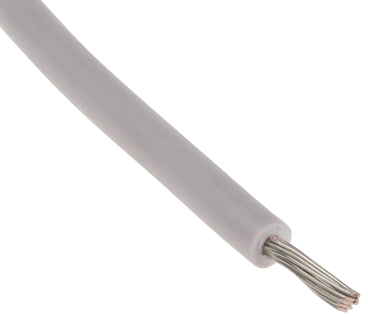 RS PRO Einzeladerleitung 0,6 mm², 20 AWG 100m Weiß PVC isoliert Ø 2.5mm 19/0,2 mm Litzen