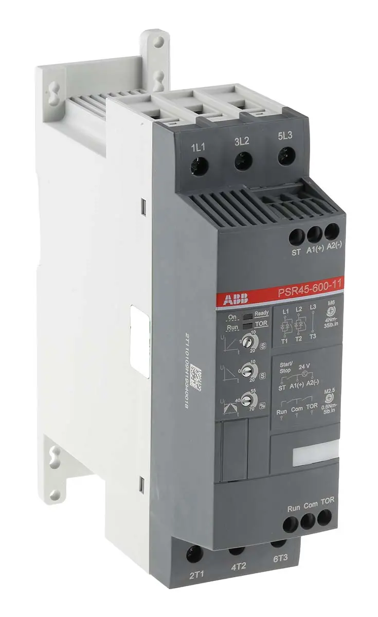 Produktfoto 1 von ABB PSR PSR Sanftstarter 3-phasig 22 KW, 208 → 600 V ac / 45 A, Manuell