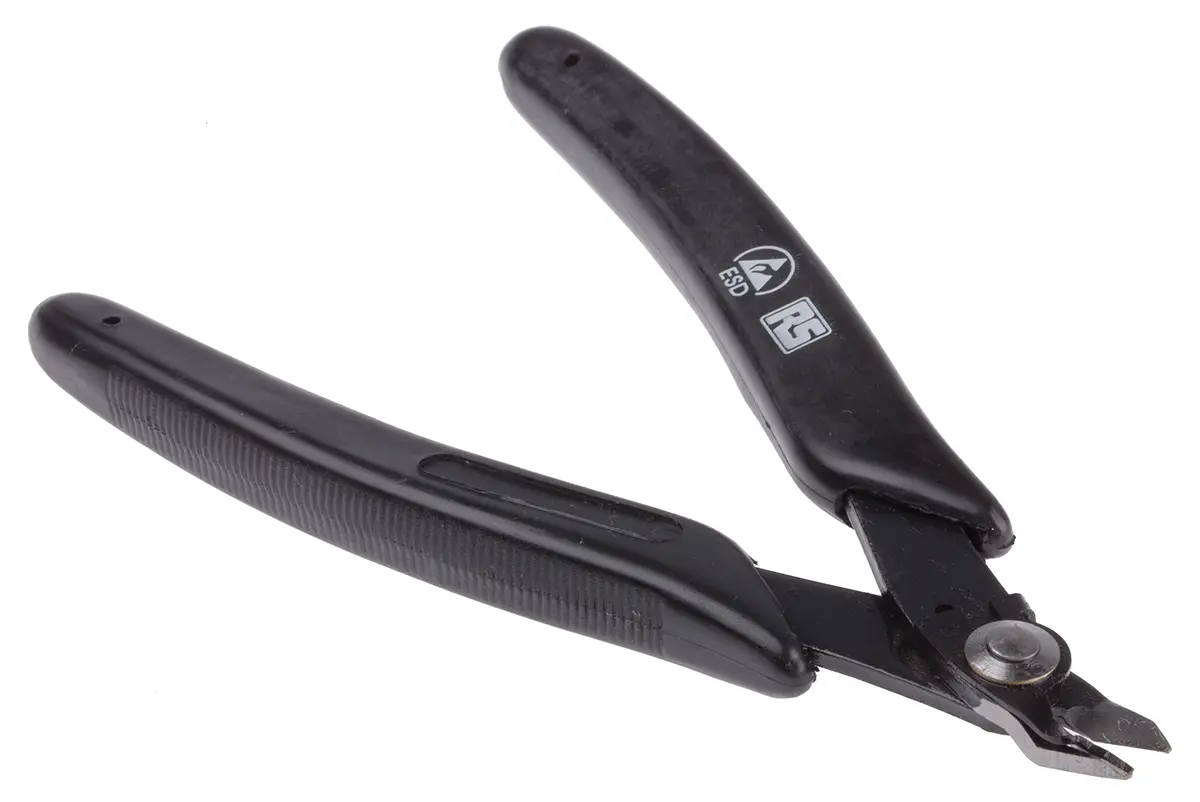 Produktfoto 1 von RS PRO ESD-Sicherheit Seitenschneider Schließer (NO) 127 mm / Backen 7mm, Schneidleistung 1.3 mm