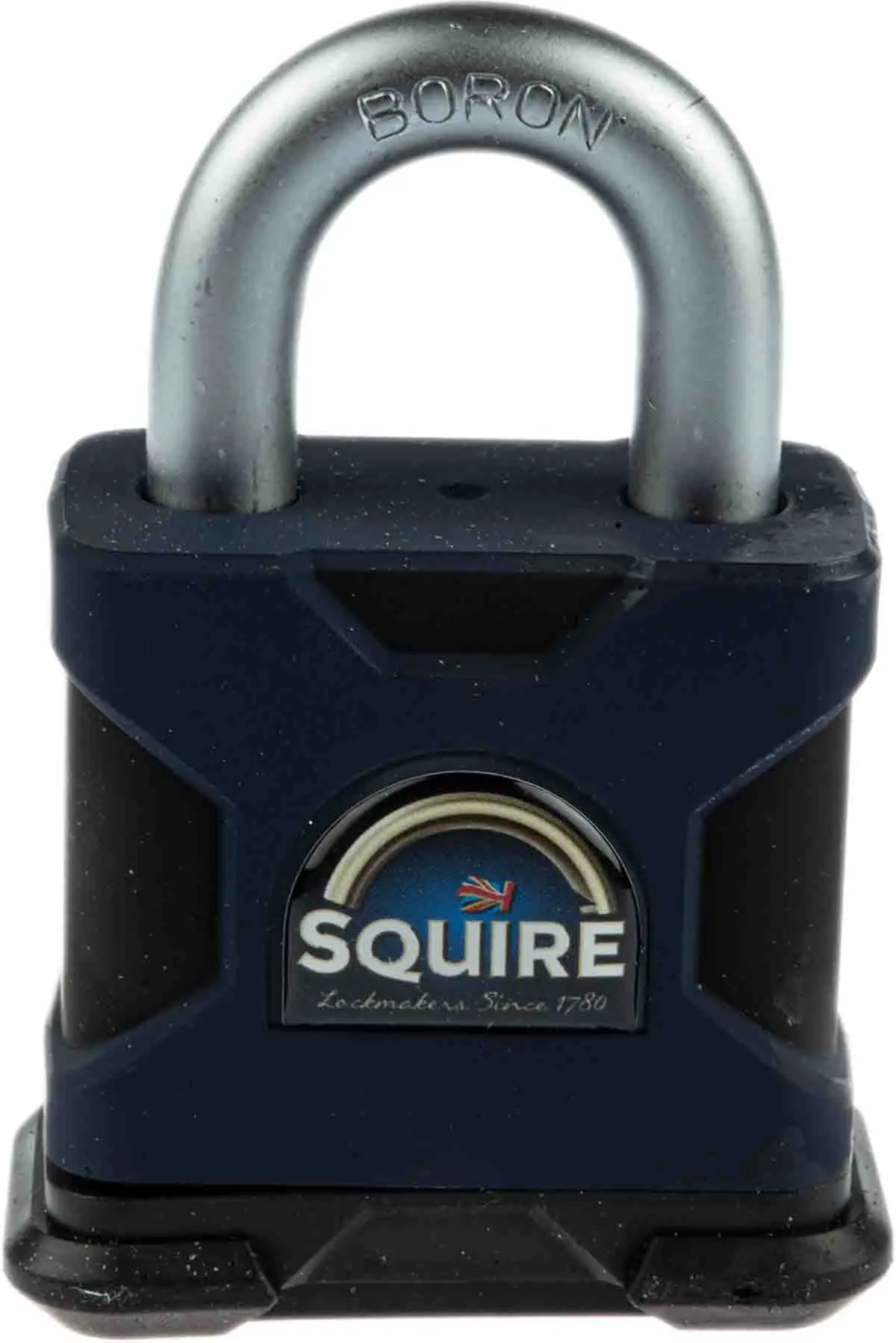 Produktfoto 1 von Squire Stahl gehärtet Vorhängeschloss Mit Schlüssel Wetterfest Blau, Bügel-Ø 10 mm x 26 mm 50 mm