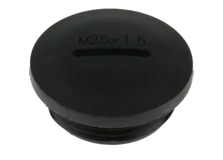 Produktfoto 1 von RS PRO 86597 Blindstopfen M25, Nylon 6.6 Mit Gewinde Ø 29.7 mm, Schwarz
