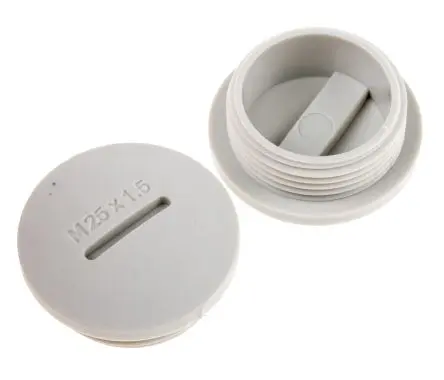 Produktfoto 1 von RS PRO 86597 Blindstopfen M25, Nylon 6.6 Mit Gewinde Ø 29.7 mm, Grau