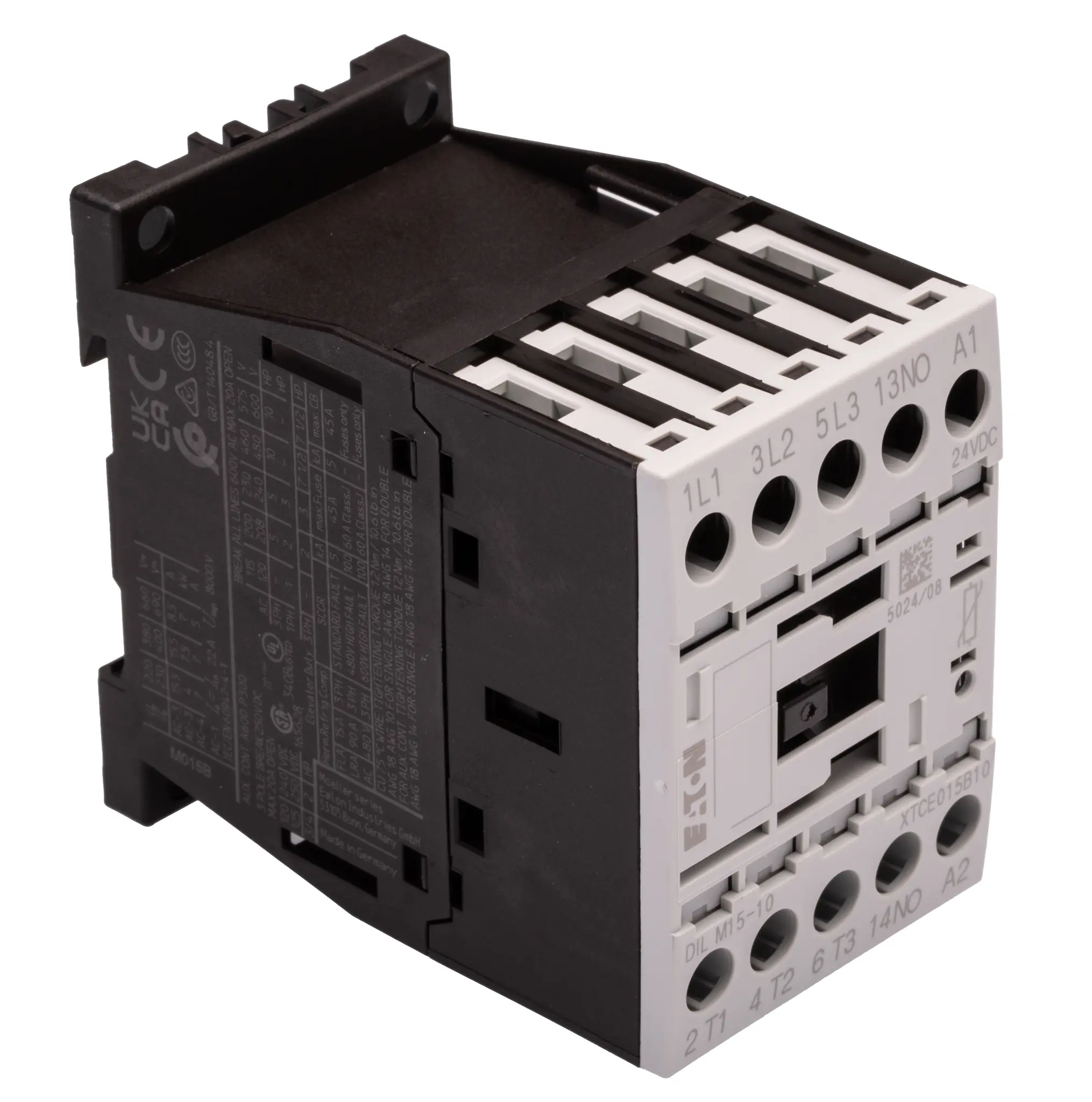 Eaton DILM Schütz 24 V dc-Spule, 3-polig, 400V ac / 15 A 24 V dc 7.5 kW 3 Schließer Motorsteuerung 1-Hilfskontakte
