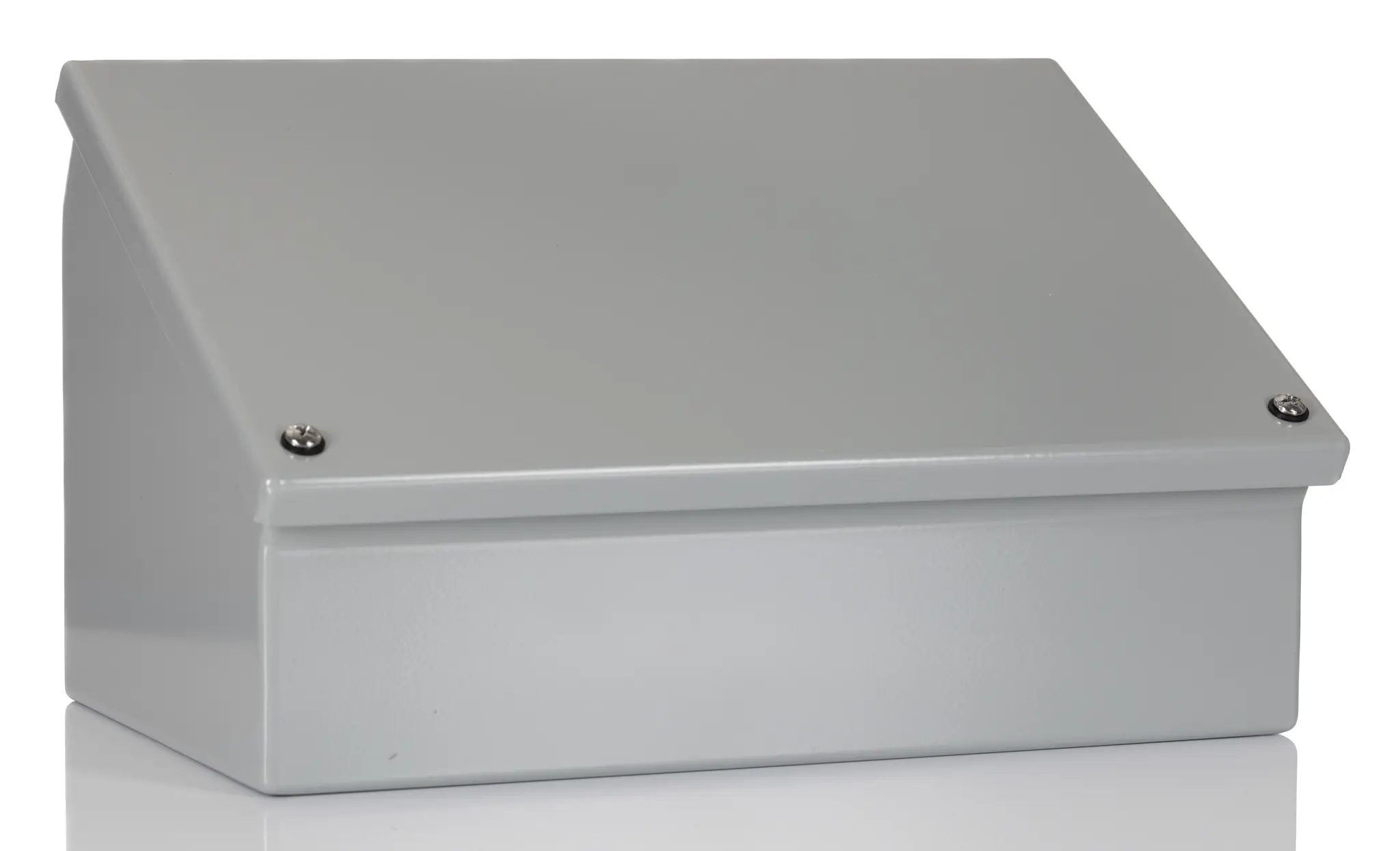 Produktfoto 1 von Hammond 1488 Stahl Pultgehäuse Geneigte Front, Grau, 203 mm 182 mm, 305 mm, 5 kg