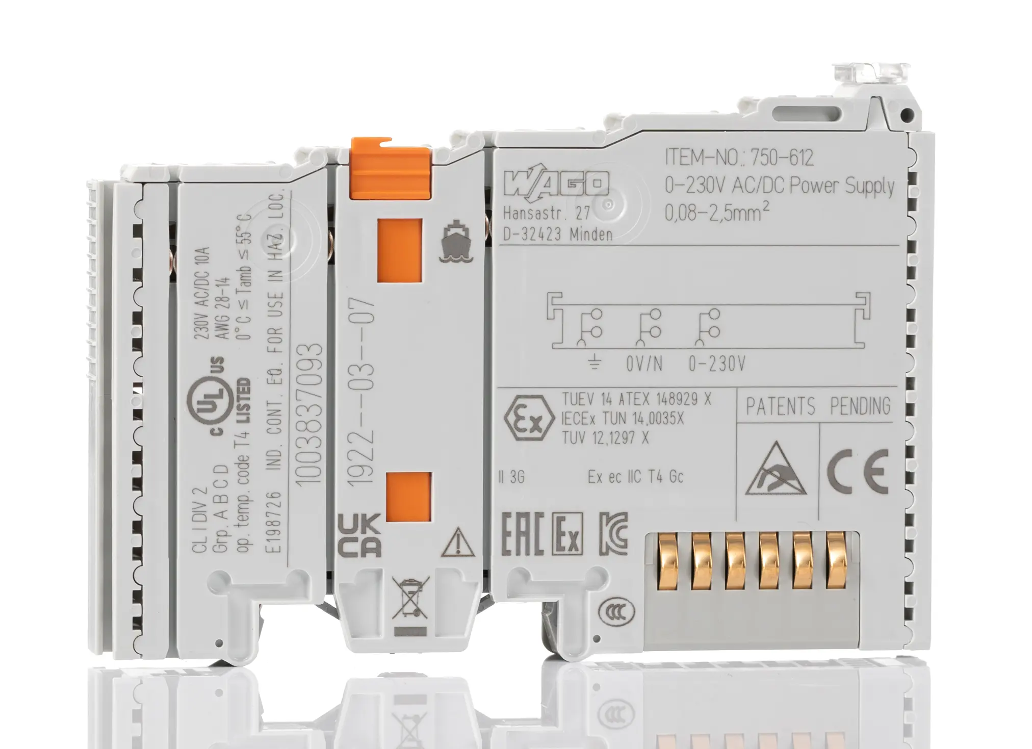 Produktfoto 1 von WAGO 750 SPS-Netzteil für E/A-Modul 5 V dc