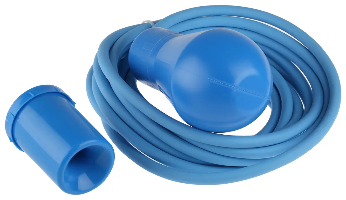Produktfoto 1 von Sensata / Cynergy3 LM Schwimmerschalter Kabel 110 V dc, 1-poliger Umschalter, 0 °C 250 V ac → 55 °C, mit 5 m Leitung