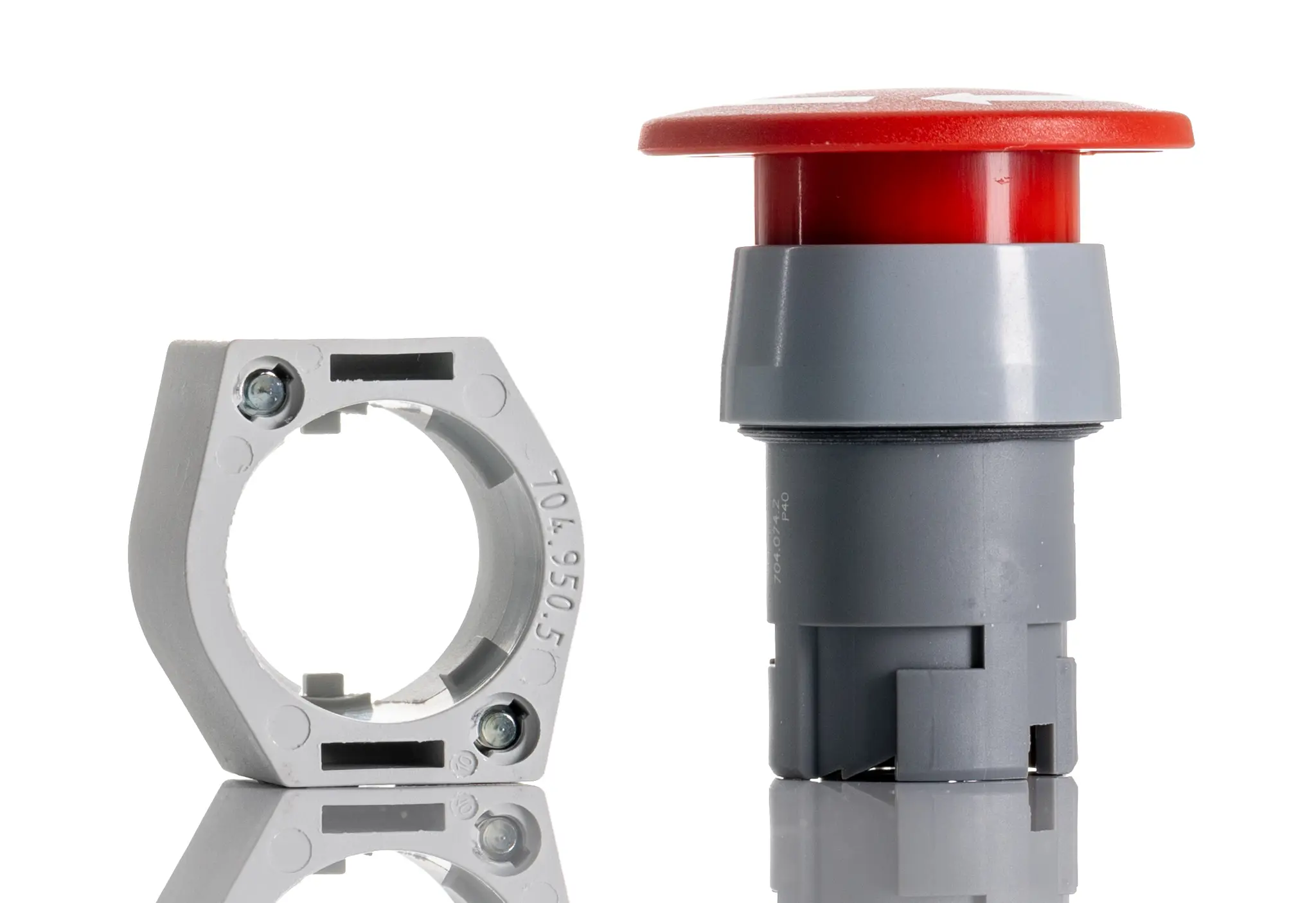 Produktfoto 1 von EAO Not-Aus-Drucktaster, Frontmontage, Ø 22.5 mm, Rot IP65, 37mm, x 37 mm, Drehfreigabe