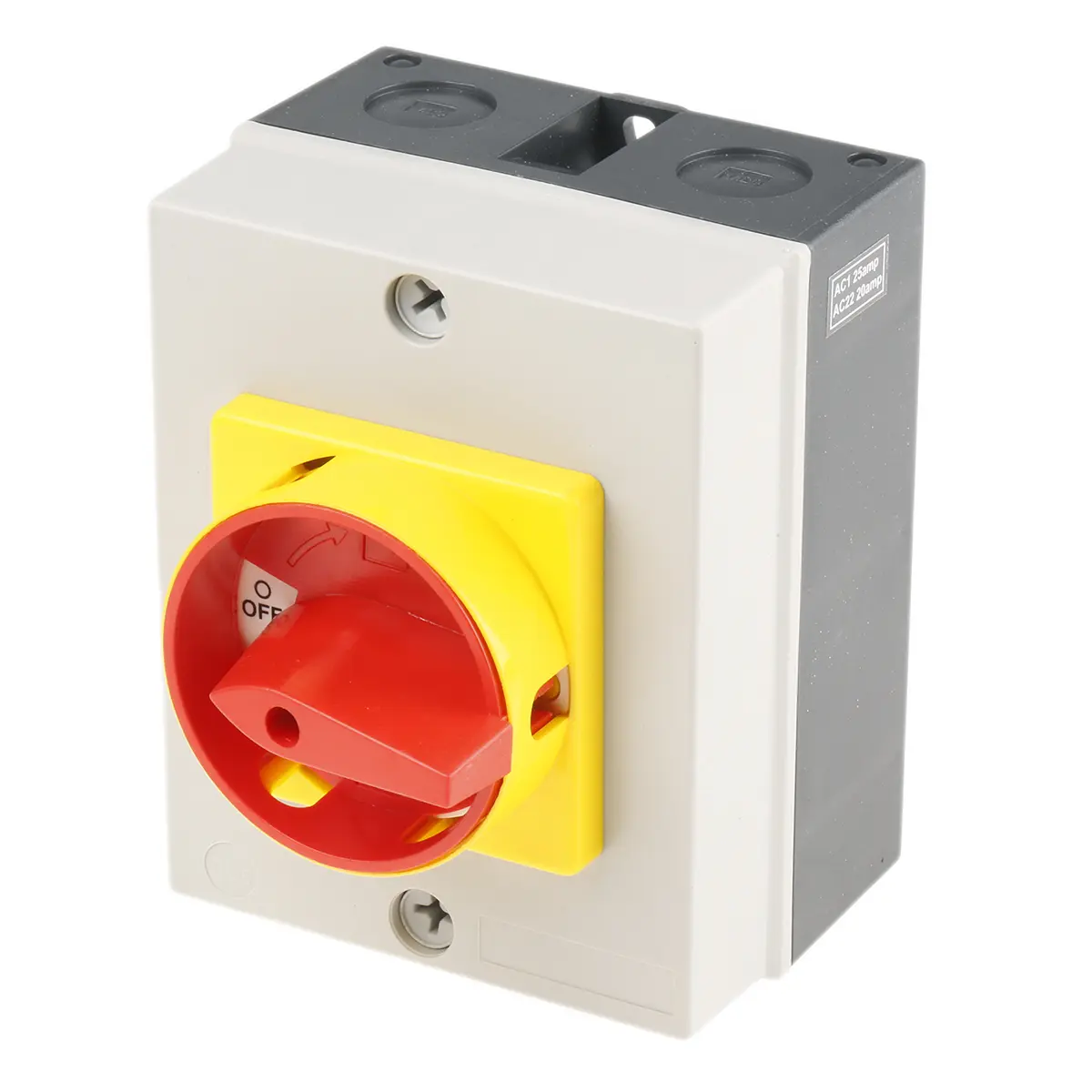 RS PRO Trennschalter 3-polig 25A Tafelmontage Rot IP 65 11kW 690V