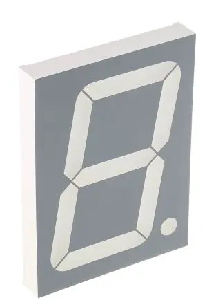 Produktfoto 1 von Kingbright LED-Anzeige 7 Segmente 1 Zeichen Anode, Rot 630nm 250mcd Zeichenbreite 59.5 mm Rechts Zeichenhöhe 101 mm