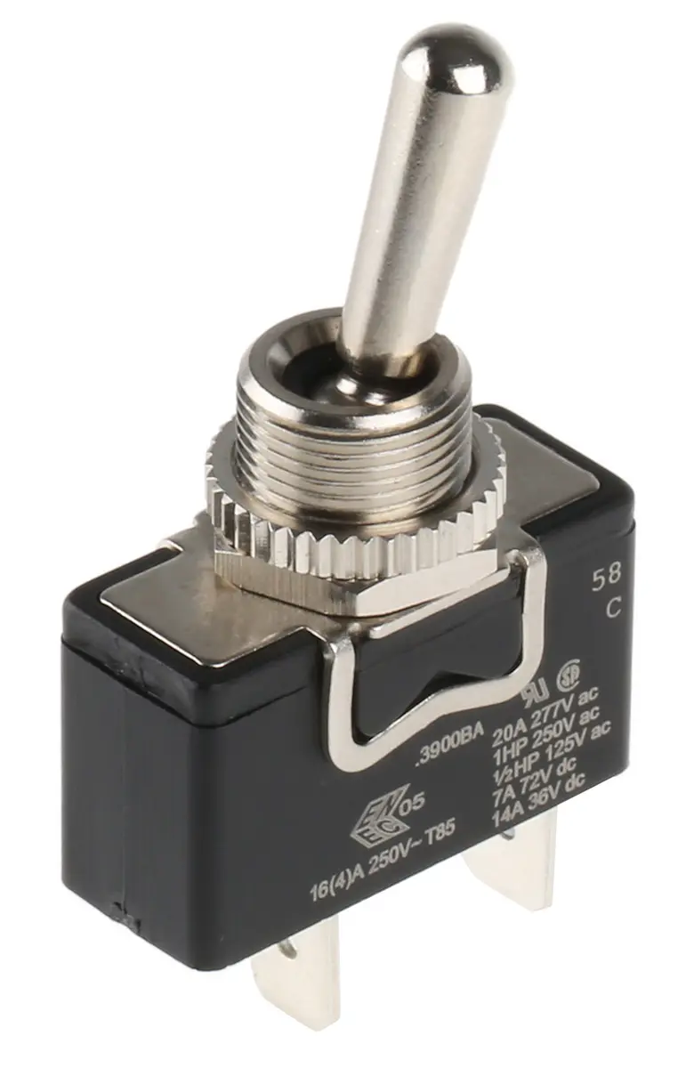 Produktfoto 1 von Arcolectric (Bulgin) Ltd Panel Kippschalter SPST, Ein-Aus, 250 V ac, 16A, IP67, Stecker