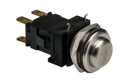 Arcolectric (Bulgin) Ltd 8300 Druckschalter Rastend Panel Ø 19.2 mm, 2-poliger Umschalter / 16A 250 V ac, IP66