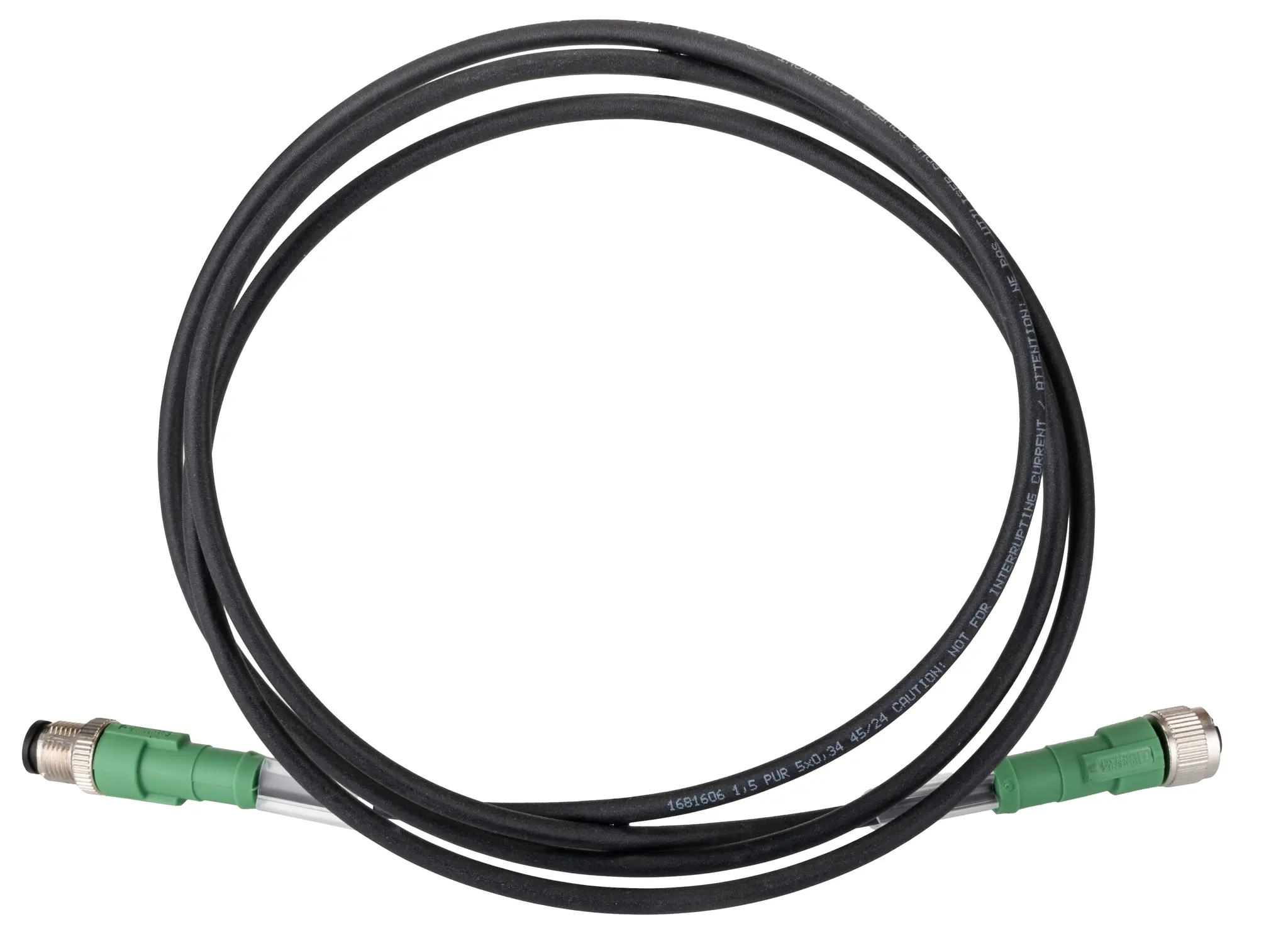 Produktfoto 1 von Phoenix Contact 5-PUR/M12FS, SAC-5P-M12MS/1, 5-polig Sensor-Betätigungselementkabel, Gerade Stecker 5 / Gerade Buchse,