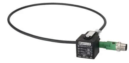 Produktfoto 1 von Phoenix Contact, 3-polig Sensor-Betätigungselementkabel, Gerade Stecker 3 / DIN 43650 Form A, Länge 600 mm