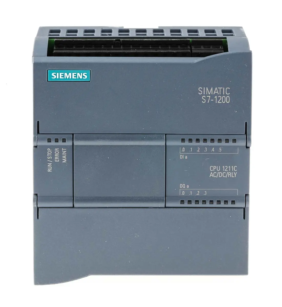Produktfoto 1 von Siemens SIMATIC S7-1200 SPS CPU, 6 (Digital, 2 Schalter als Analog) Eing. Digital, Relais Ausg.Typ / 0 Analogausg.