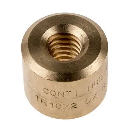 Produktfoto 1 von RS PRO 2 mm Spindelmutter Zylindrisch 10 mm, Außen-Ø: 22 mm Außen-ø , Länge: 20 mm