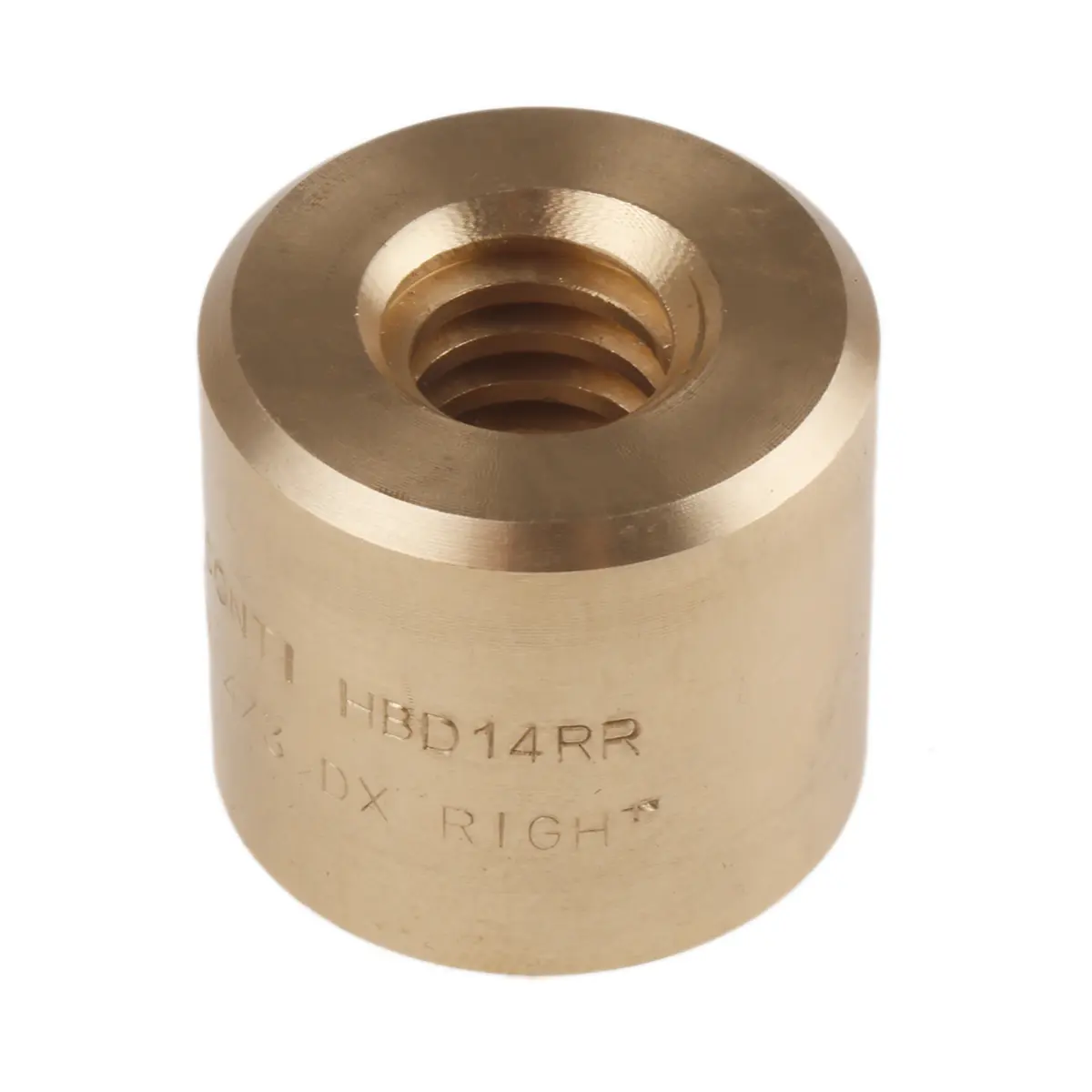 Produktfoto 1 von RS PRO 3 mm Spindelmutter Zylindrisch 14 mm, Außen-Ø: 30 mm Außen-ø , Länge: 28 mm