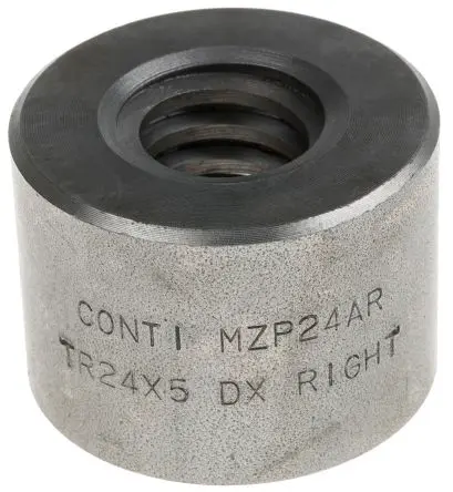 Produktfoto 1 von RS PRO 5 mm Spindelmutter Zylindrisch 24 mm, Außen-Ø: 50 mm Außen-ø , Länge: 36 mm