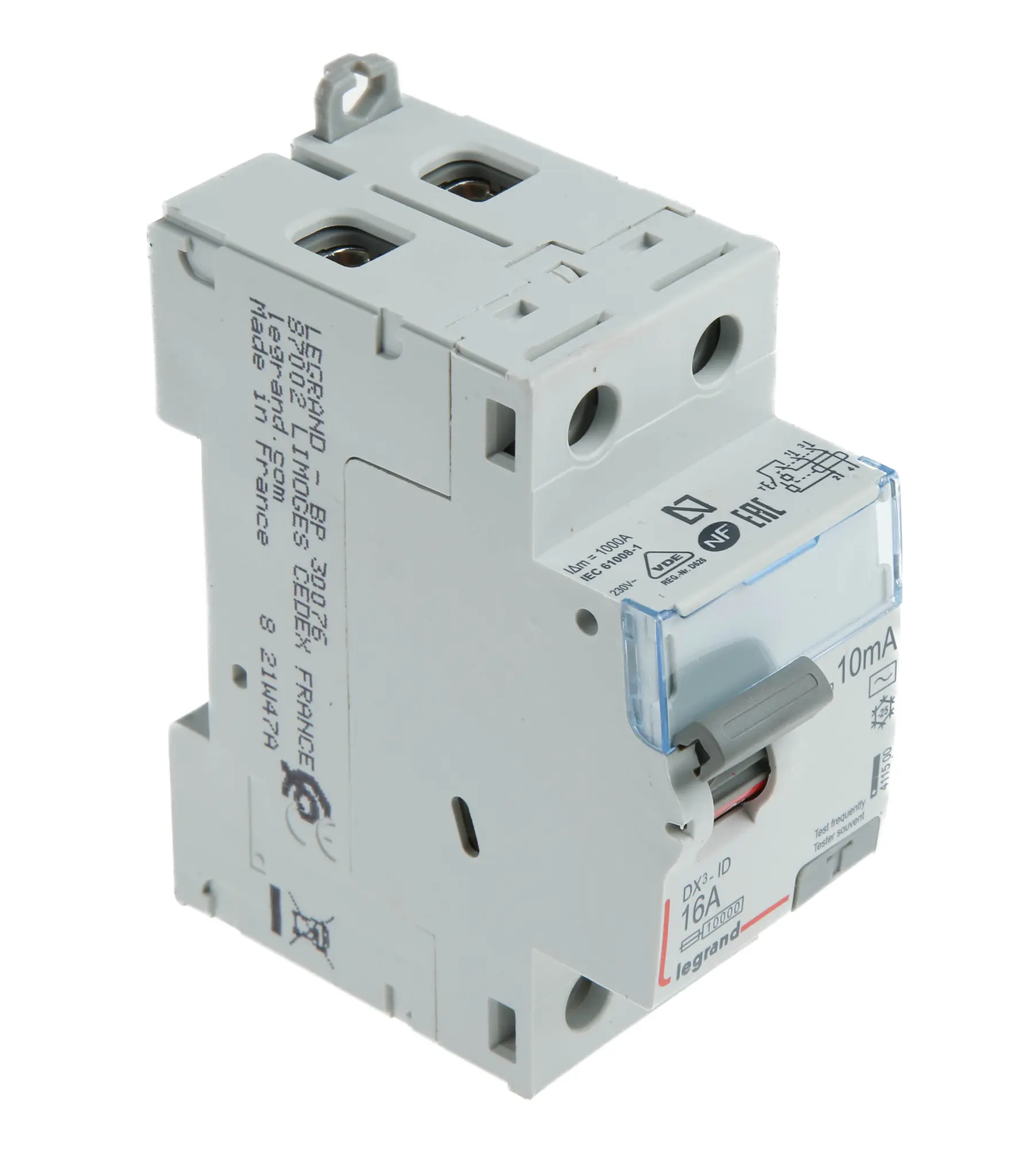 Produktfoto 1 von Legrand 4115 RCD/FI, 1+N-polig, 16A, 10mA Typ AC DX