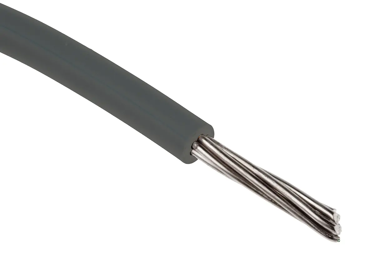 Produktfoto 1 von RS PRO UL1007 Schaltdraht 0.33 mm², 22 AWG 100 m Grau Ø 1.58 mm 17 Litzen Polyvinylchlorid