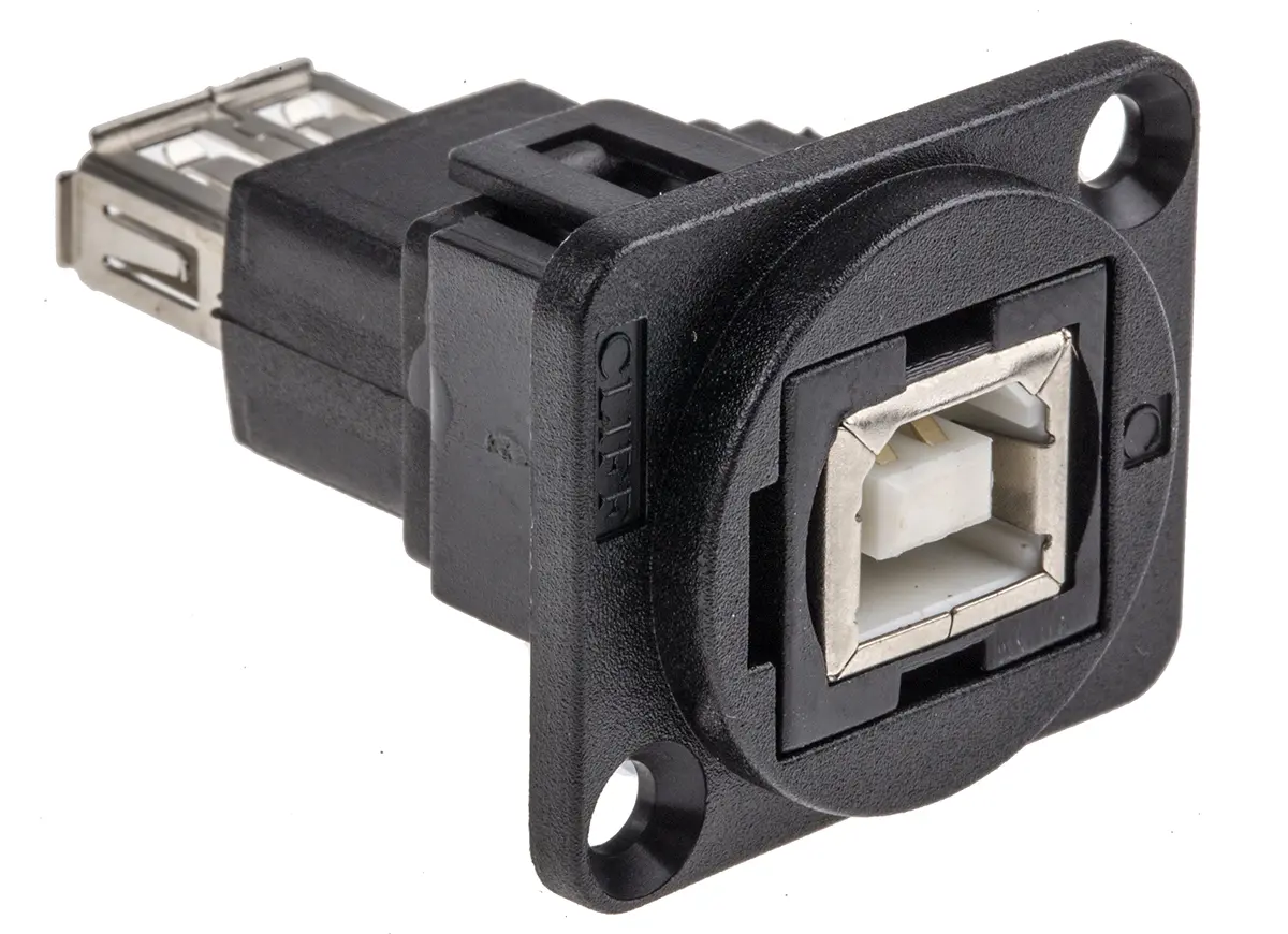 Produktfoto 1 von RS PRO, Gerade USB-Durchführung, Panel