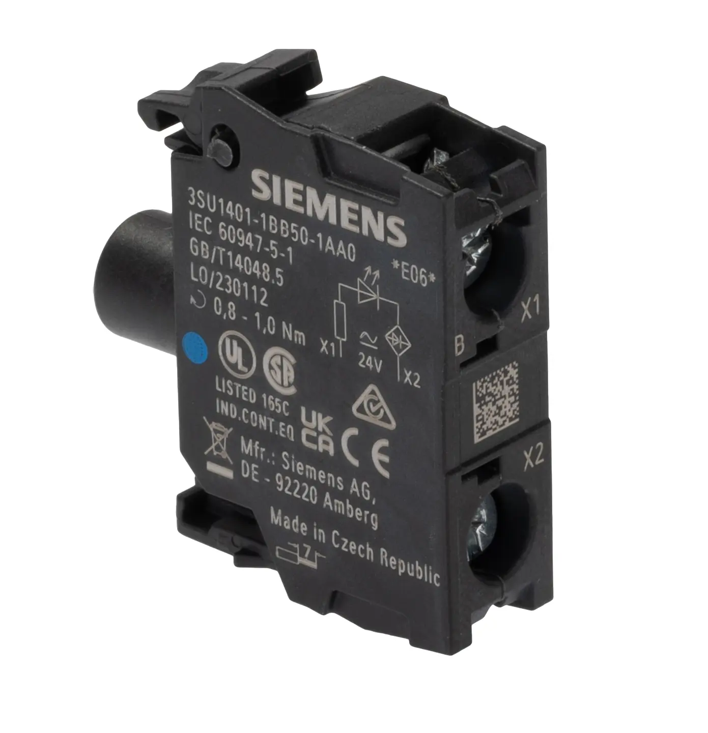 Produktfoto 1 von Siemens SIRIUS ACT 3SU14 Lichtblock Anzeigenblock LED 24V ac/dc Schraubanschluss
