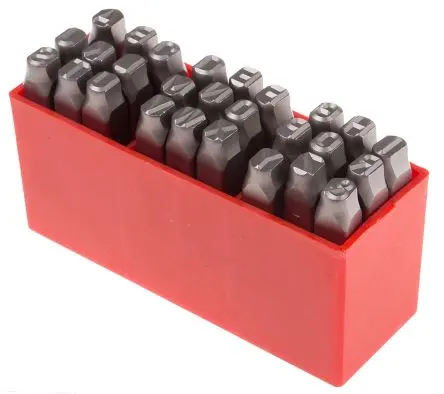 RS PRO 8 mm Buchstaben-Schlagstempel Satz 27-teilig