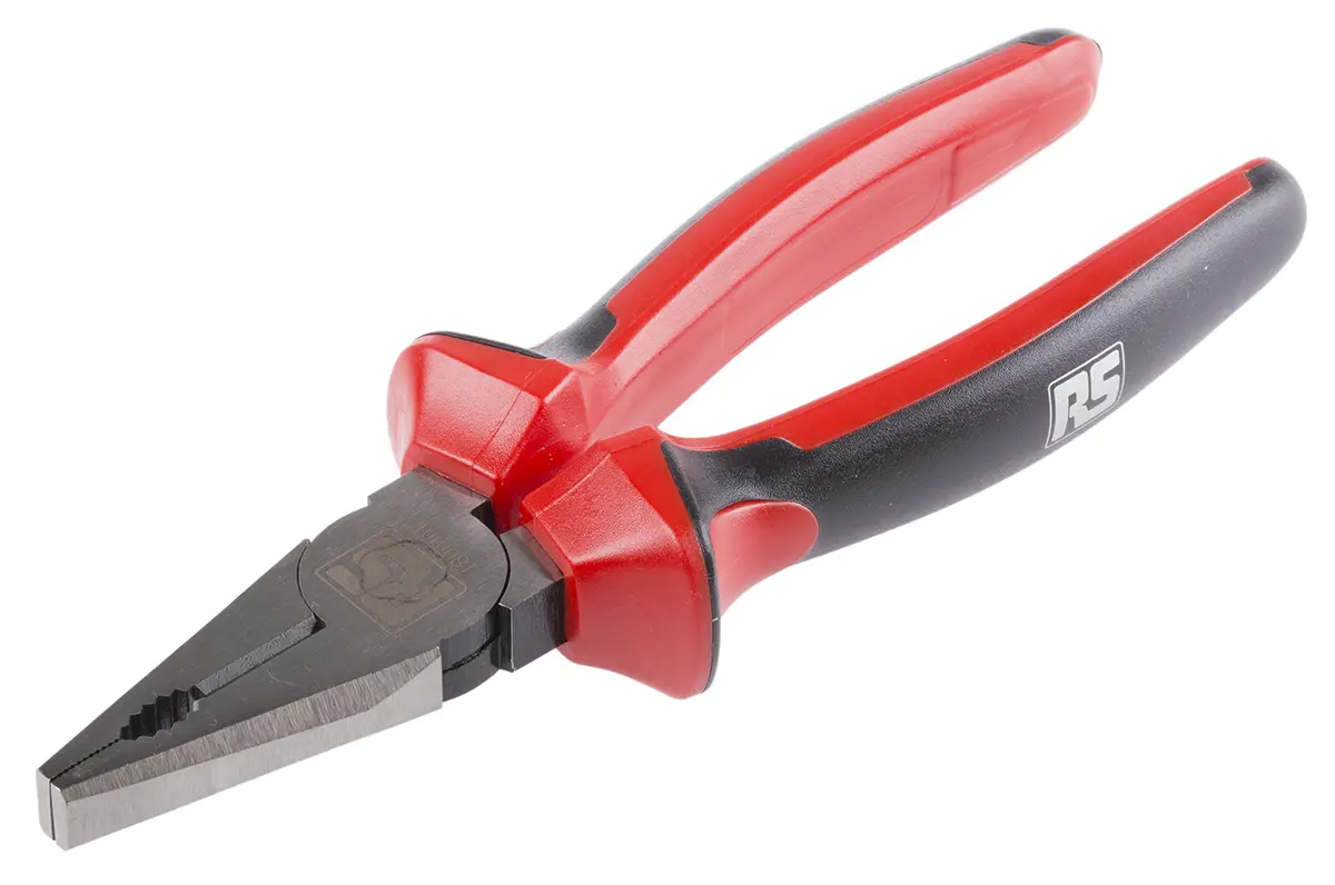 Produktfoto 1 von RS PRO Rundzange / Backen 30mm Standard Schneidkraft → 2 mm 180 mm VDE 1000V zugelassen ESD-Sicherheit